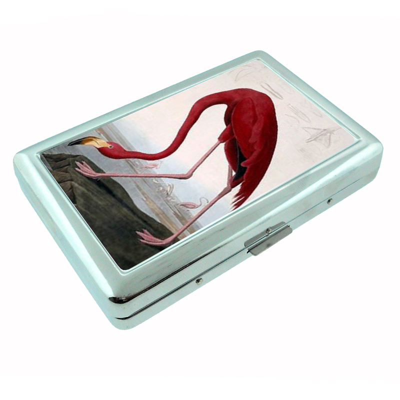 John J. Audubon American Flamingo Silver Cigarette Case 330