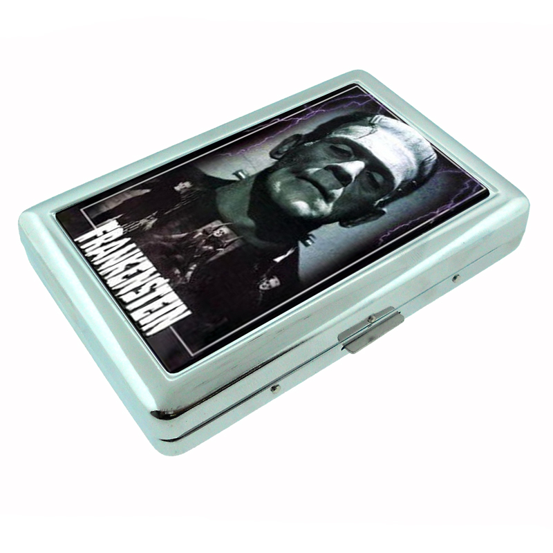 Frankenstein Boris Karloff Silver Cigarette Case 510