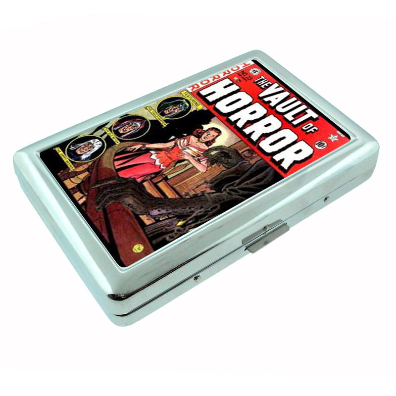 Vault Of Horror Ec Comic Book Redhead Silver Cigarette Case 527