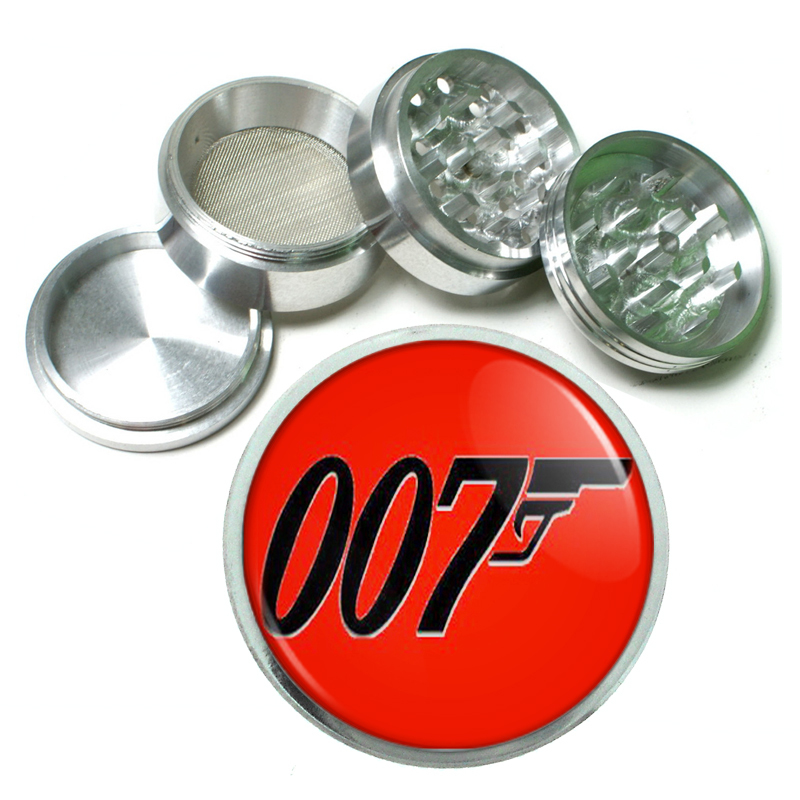 James Bond Red Classic Logo 4Pc Aluminum Grinder 123