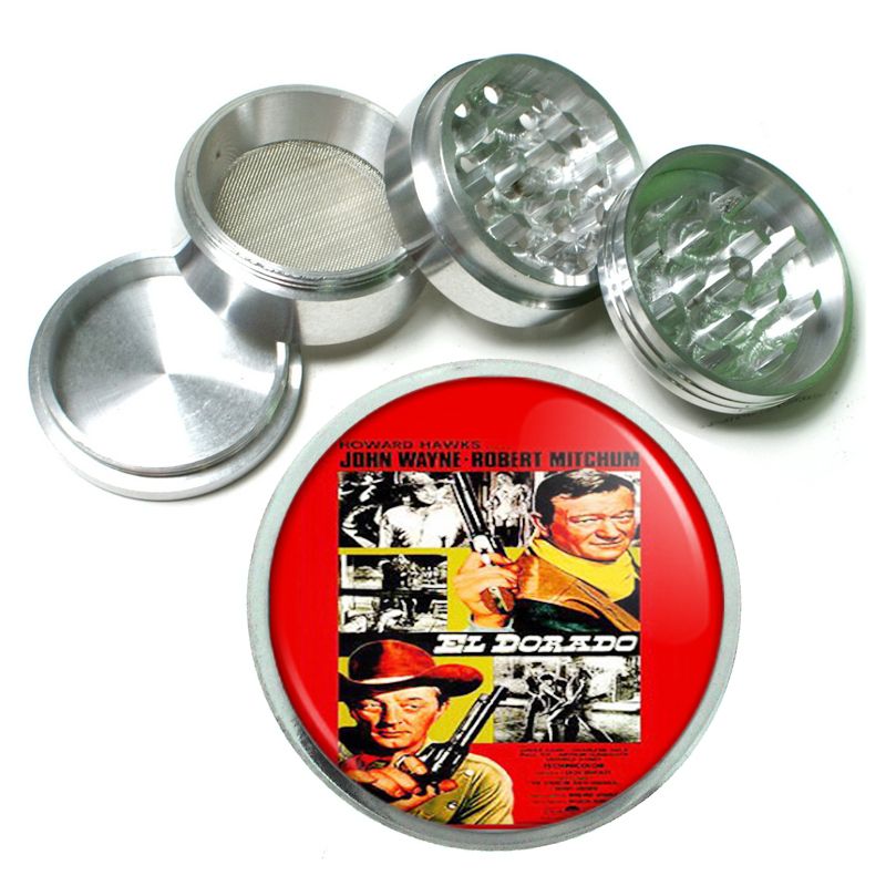 John Wayne Robert Mitchum 4Pc Aluminum Grinder 292