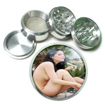 Marijuana Nude Brunette w Pipe 4Pc Aluminum Grinder 546 - $15.48