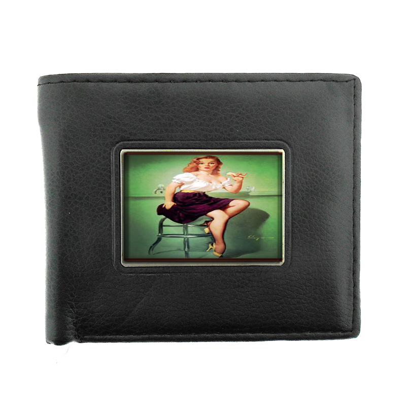 Pin Up Retro Ice Cream Funny Double-Sided Bifold Wallet 102