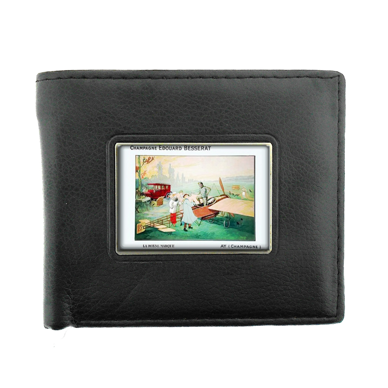 Champagne France Airplane 1910 Bifold Wallet 321