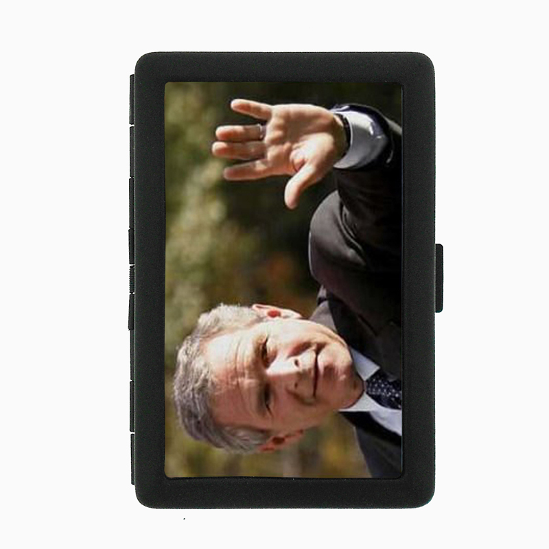 George W. Bush Smile & Wave Black Cigarette Case 018