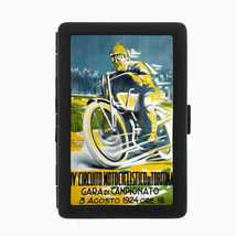 Motorcycle 1924 Italy Retro Black Cigarette Case 121 - £10.39 GBP