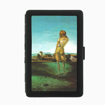 An item in the Collectibles category: Salvador Dali Girl With Curls Black Cigarette Case 165