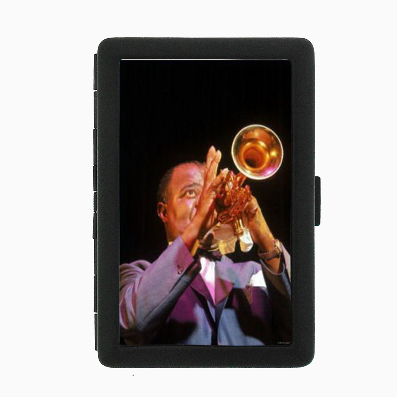 Louis Armstrong With Trumpet Black Cigarette Case 332