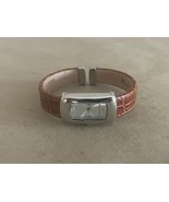 Vintage Etienne Aigner Stainless Steel Watch W/ Genuine Leather Cuff - W... - $27.08 CAD