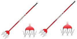 Rotary Hand Cultivator w/Detachable Tines , Red - Garden Weasel 90206 (2... - $104.00 CAD