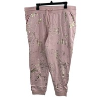 Skinny Girl Jeans Brand Pink Sweat Pants Gold Metallic XL New - £14.58 GBP