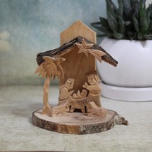 Handmade Olive wood Nativity Set Made in The Holy land, Home Decor Nativity Chri - £31.28 GBP