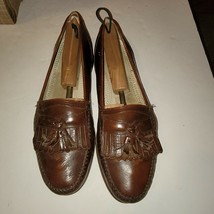 Florsheim Reddish Brown Leather Tassel Front Loafers Shoes Mens Size 10.5 D - £30.24 GBP