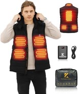 $99.99 Heated Vest for Men with 7.5-Hour Lifespan Rechargeable Battery P... - £38.95 GBP