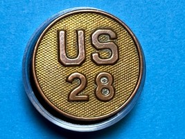 CIRCA 1910-1937, U.S. 28th REGIMENT, COLLAR DISK, TYPE I, ENLISTED, U.S.... - €12,96 EUR