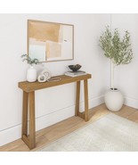 Plank+Beam Solid Wood Console Table, 46.25 Inch, Sofa Table, Narrow, Pecan - £103.52 GBP