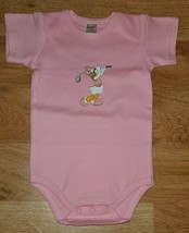 Baby Bodysuit Cute Daisy Duck Golfing  6-12 Month Pink NEW - £9.42 GBP