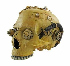 Steampunk Geared Robot Cyborg Human Skull Figurine Macabre Victorian Sci-Fi - £26.37 GBP