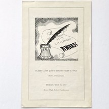 1957 Butler PA Senior High School Scholarship Art Citizenship Awards Program - £19.94 GBP