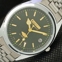 VINTAGE REFURBISHED CITIZEN AUTO 8200 JAPAN MENS DATE GREEN WATCH 608f-a... - $24.00