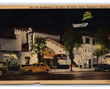 The Brown Derby Night Club Hollywood CA UNP Linen Postcard H23 - $4.04