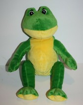 GUND Flash Toad Frog 14&quot; Green Yellow Belly Plush Beanbag Stuffed Soft Toy 40812 - £10.58 GBP