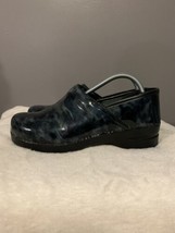 Dansko Womens Black Marble Look Slip On Work Clogs Size 42 US 11.5-12 Shoes - $19.79