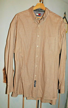 Vintage Tommy Hilfiger Button Down Tailored Shirt Plaid Size 17 34-35 - £13.58 GBP
