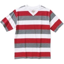 Faded Glory Boys Short Sleeve Rugby V Neck T Shirt Classic Red Size X-SMALL 4-5 - £6.49 GBP