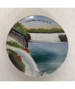 vintage  hand painted Niagara Falls N.Y. small decorative plate wall  ha... - £9.09 GBP