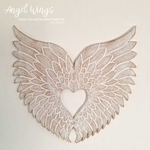 Hand Carved wooden wall art - Angel Wings Decoration Sculpture Children Room Dec - £181.65 GBP