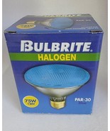 Bulbrite Lamp Halogen Par-30 Flood 120V 75W Blue Indoor Outdoor - £7.36 GBP