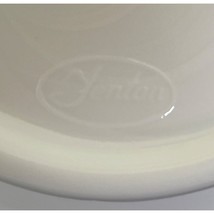 Fenton Candy Dish Silver Crest Hobnail Milk Glass Metal Stem 7.75&quot; x 5&quot; Vintage - £40.16 GBP