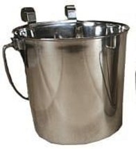 SS Flat Side Pail w Hooks 1qt - $1,004.21 MXN