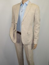 Men Premium 100% Linen Cocktail Suit by INSERCH Breathable and cool SU880 Tan image 4