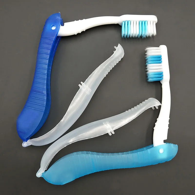 Posable foldable travel camping toothbrush hiking tooth brush tooth cleaning tools 2022 thumb200