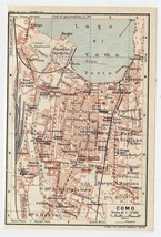 1927 Original Vintage City Map Of Como / Lake Como / Lombardy / Italy - £16.86 GBP