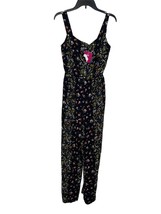 So Women&#39;s Jumpsuit Boho Floral Sleeveless Square Neck Front Button Medi... - £15.54 GBP