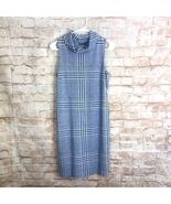 J. McLaughlin Cowl Neck Sheath Dress in Blue Glen Plaid Size XS - $708.08 MXN