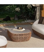 Willow 40.5" Oval Woven Patio Coffee Table - Golden Wicker, Wheat Beige - €730,47 EUR Willow 40.5" Oval Woven Patio Coffee Table - Golden Wicker, Wheat Beige - €730,47 EUR