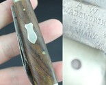 rare pocket knife &quot;A.W. WADSWORTH &amp; SON&quot; Germany wood ESTATE SALE old an... - $59.99