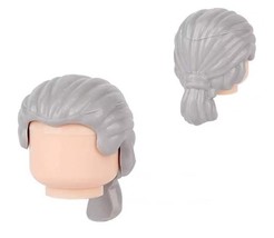 Minifigure Grey Male Pony Tail Hair For US Seller - $3.80
