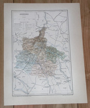 1887 Original Antique Map Of Department Of Ardennes Mezieres / France - £21.14 GBP