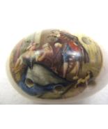 Vintage Egg Potpourri Spice Shaker with Cork Hand Painted Victorian Scen... - €25,47 EUR