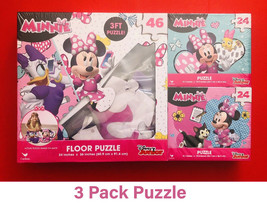Disney Junior Minnie Mouse Floor Puzzle 46 Pieces + 2 Extra 24 Minnie Mouse Smal - £17.80 GBP