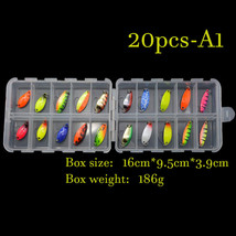 JYJ box package colorful 2.5 g 3g 3.4g 4.5g hard  fishing spoon lure set walleye - £34.59 GBP