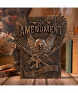 Commemorating the Second Amendment of the United States Wood Carving Decor