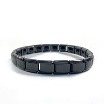 Creative Titanium Steel Bracelet Magnetic Man Charm Masculinity Leather Bracelet - £11.08 GBP