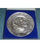 1982 Hudson Pewter Not A Creature Was Stirring Christmas Plate With Box ... - £28.97 GBP