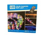 LED Color Changing Rope Light w/ Remote 18ft Length 8 Color Settings 2ft... - £18.37 GBP